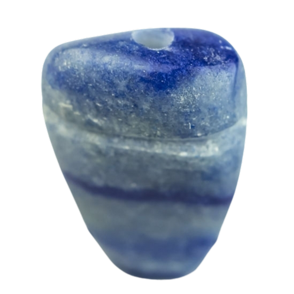 Colar Pedra Quartzo Azul Difusor Aromaterapia Ranhurado