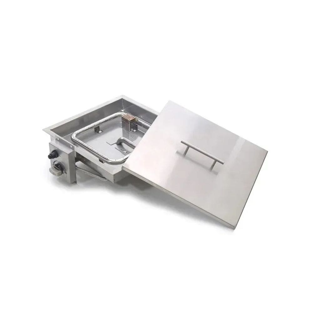 Lareira a Gás Fire Pit Queimador Quadrado para Área Externa - K3 Imports