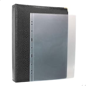 Álbum Fichário 10 folhas para Cédulas 1 Espaço 32x24 Ziper Cobra GG