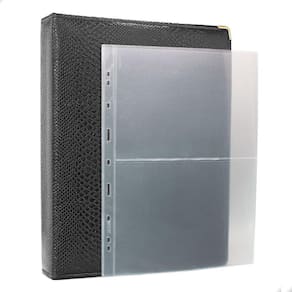 Álbum Fichário 50 folhas para Cédulas 2 Espaços 32x24 Ziper Cobra GG