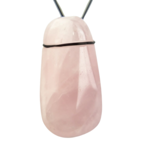 Colar Quartzo Rolado Rosa Difusor Aromaterapia Ranhurado