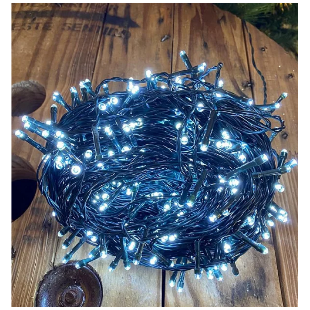 Cordão 500 Leds Br 31V Pisca Com Controle Bivolt