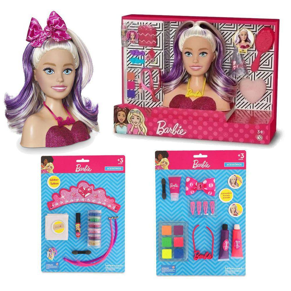 Boneca Barbie Maquiagem Styling Faces 1265 Pupee