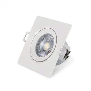 Spot Led Embutir Quadrado 6w 6500k Branco Blumenau Branco - Bivolt