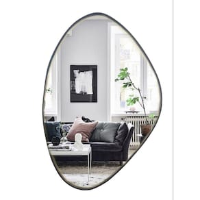 Espelho Orgânico 40x60cm - Couro Ecológico - Decoração