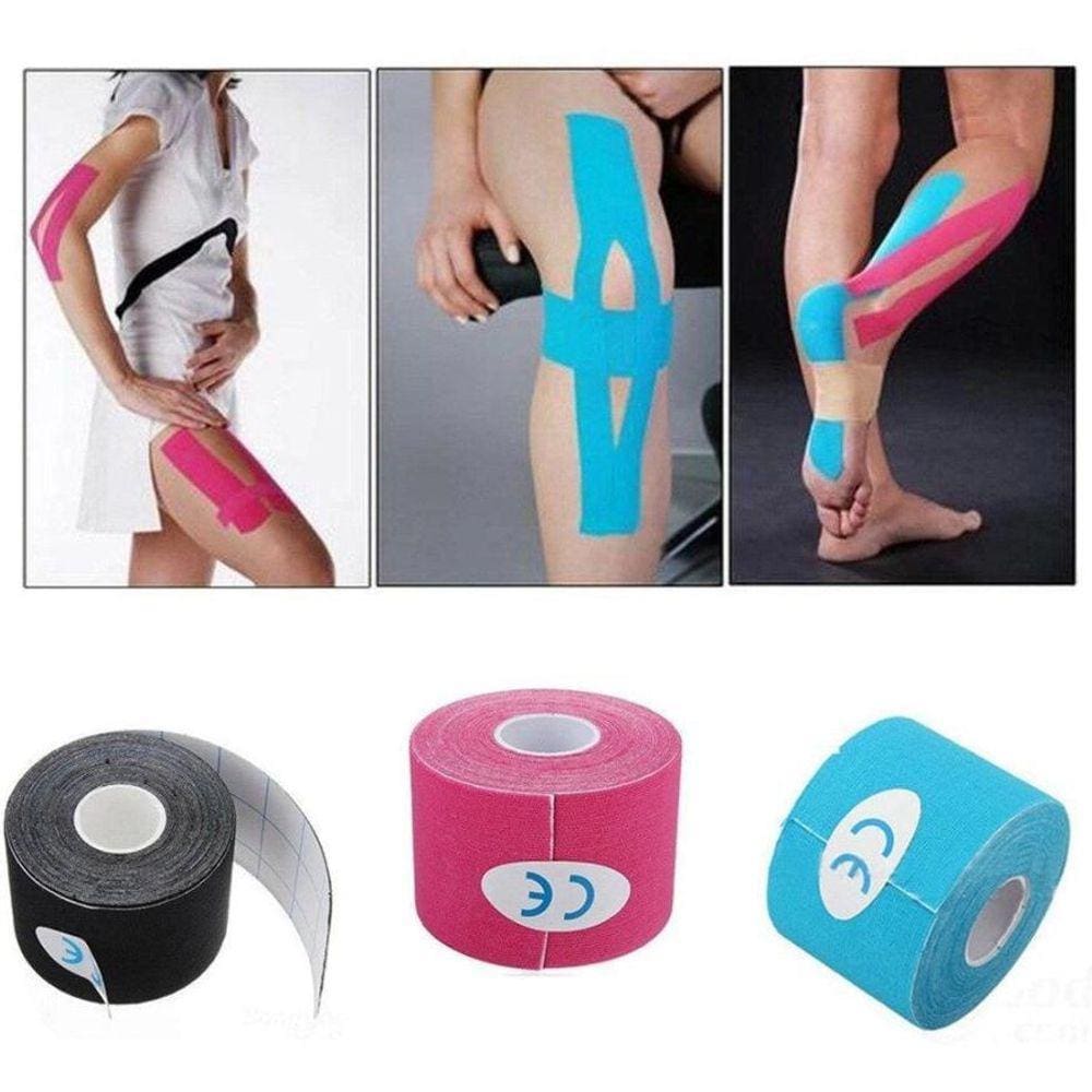 Kit 2 Kinesio Tape Bandagem Adesiva Funcional 5Cm X 5M