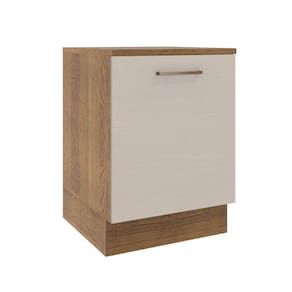 Balcão 60 Cm 1 Porta Rustic/crema Agata Madesa Rustic/crema