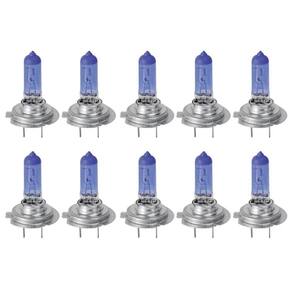 10X Lâmpada Automotiva H7 Super Branca 8500K 12V55W Farol
