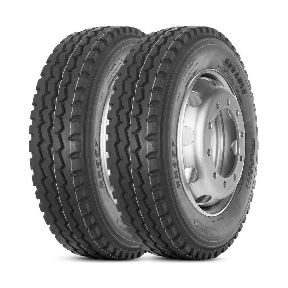 2 Pneu Durable 295/80r22.5 152/148m 18pr Dr877 Liso Misto