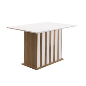 Mesa de Jantar 4 Lugares Xangai Carvalho Off-White