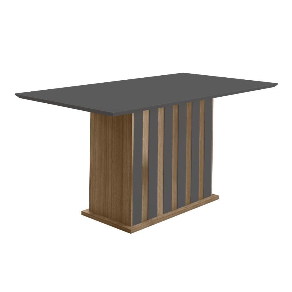 Mesa de Jantar 6 Lugares Osaka Carvalho Grafite