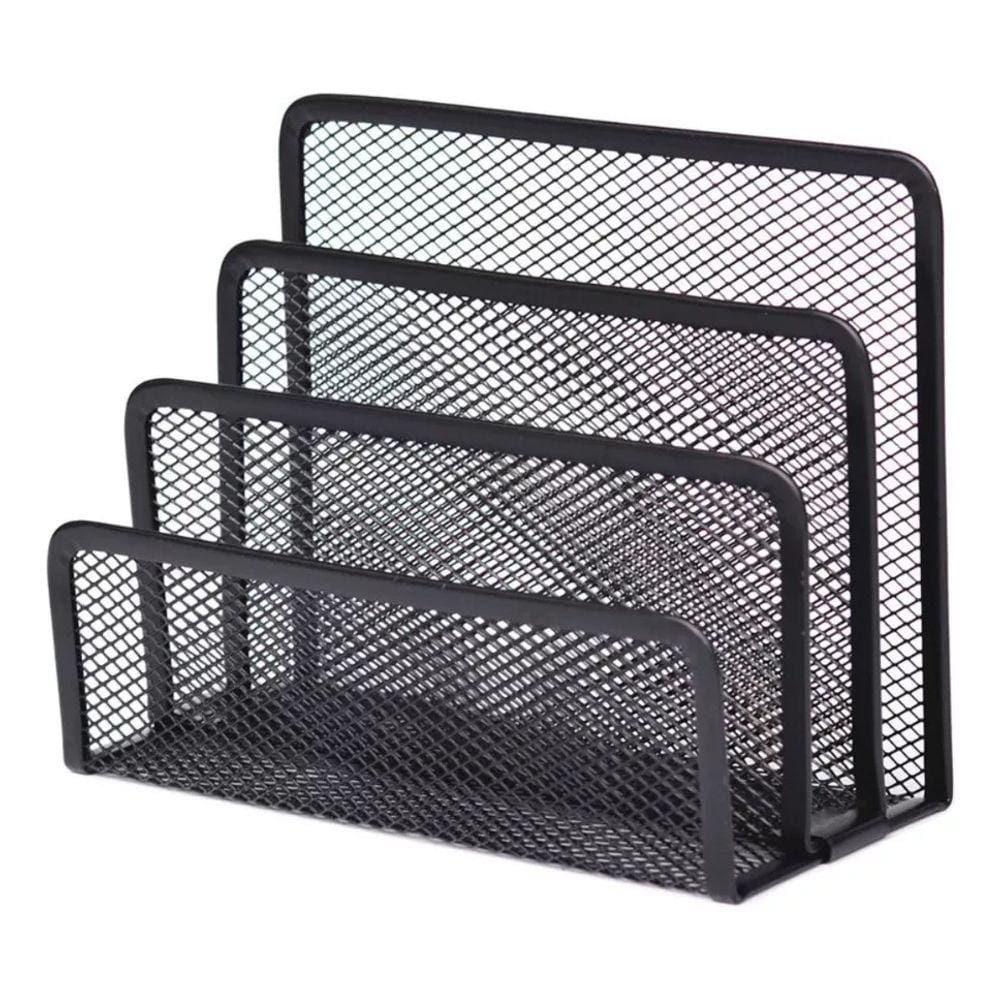 Organizador de Metal de Papéis para Mesa Com 3 Divisões