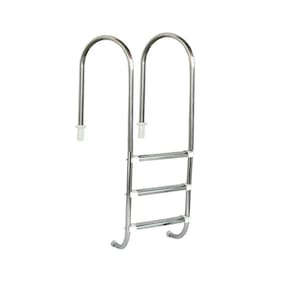 Escada para Piscina 3 Degraus Anatômicos em Inox Marinheiro 1 1/2" em Aço Inox - Sodramar