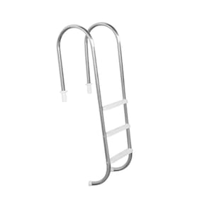 Escada para Piscina 3 Degraus Anatômicos em ABS Marinheiro 1 1/2" em Aço Inox - Sodramar
