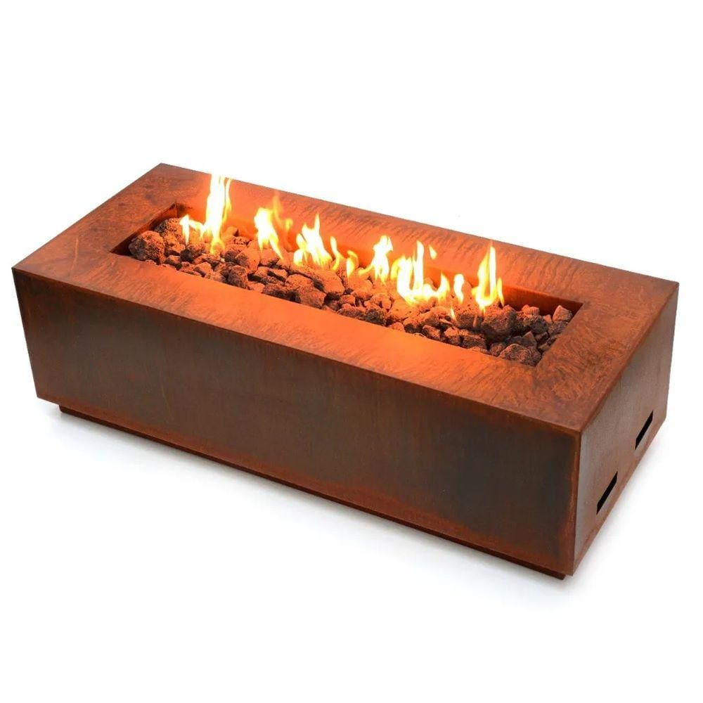 Lareira a Gás para Área Externa Fire Pit Santa Helena em Aço Corten - K3 Imports