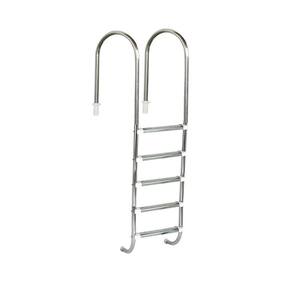 Escada para Piscina em Aço Inox 5 Degraus Anatômicos Marinheiro 1 1/2" em Inox - Sodramar