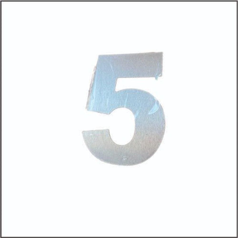 Numero Residencial Aço Escovado 13 Cm - Fundição Petrópolis Nº5