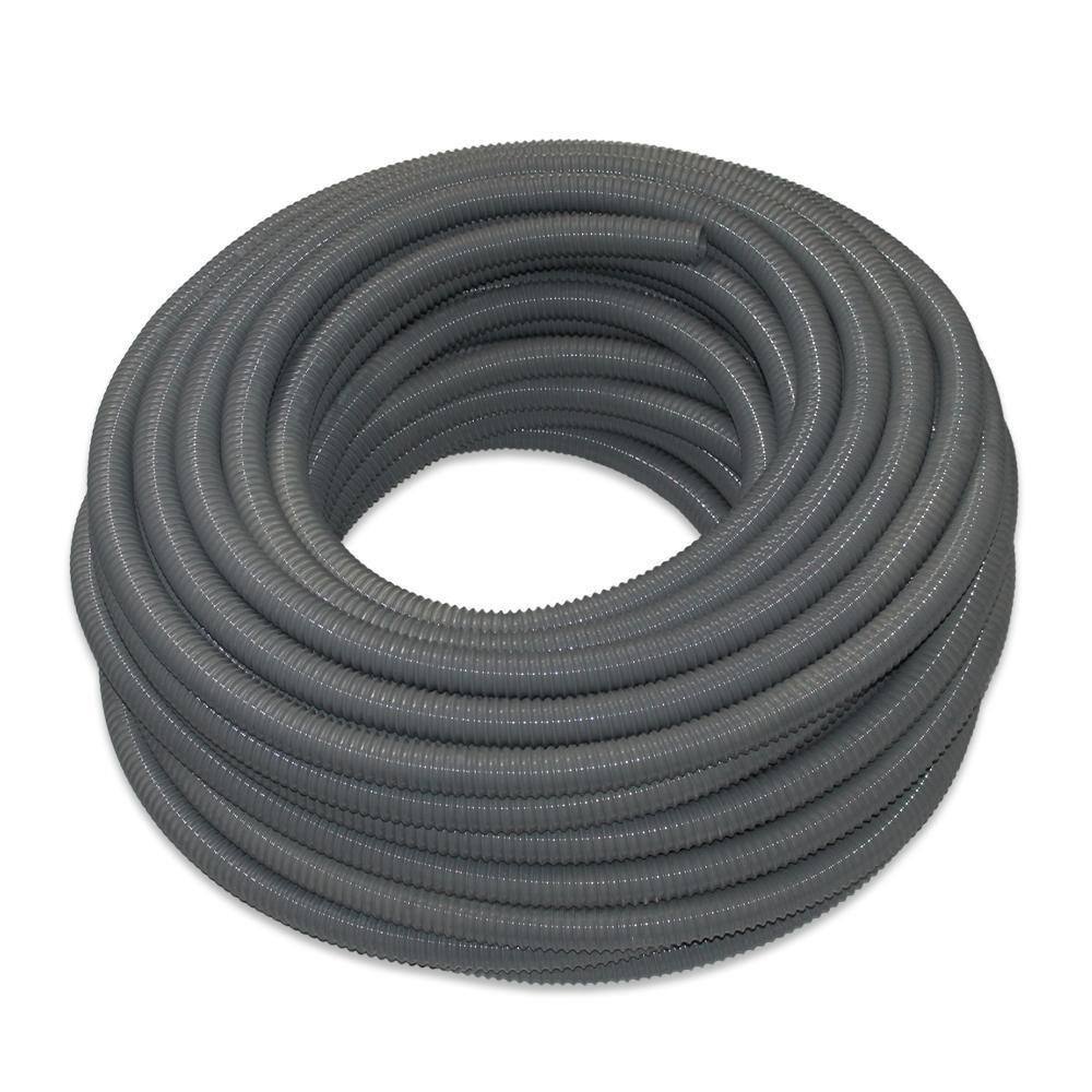 Mangueira Varredor Café 1.1/2 - 15m | PVC | Vácuo Ar | Cinza