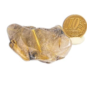 Cristal Rutilo Pedra Natural Rolada 5 a 6 cm Aprox 40 g