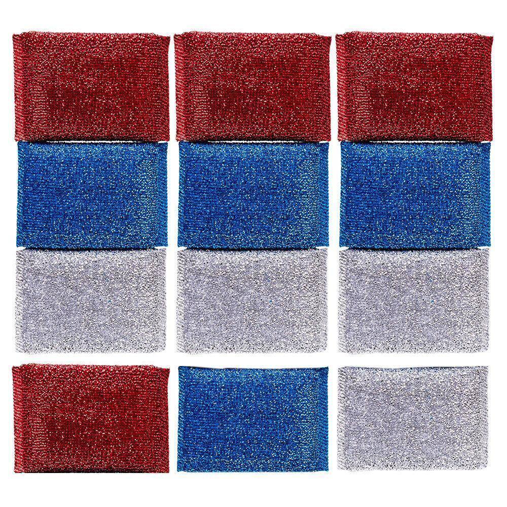 Kit Esponja Multiuso de Limpeza em Poliester 12 peças - Powermaid