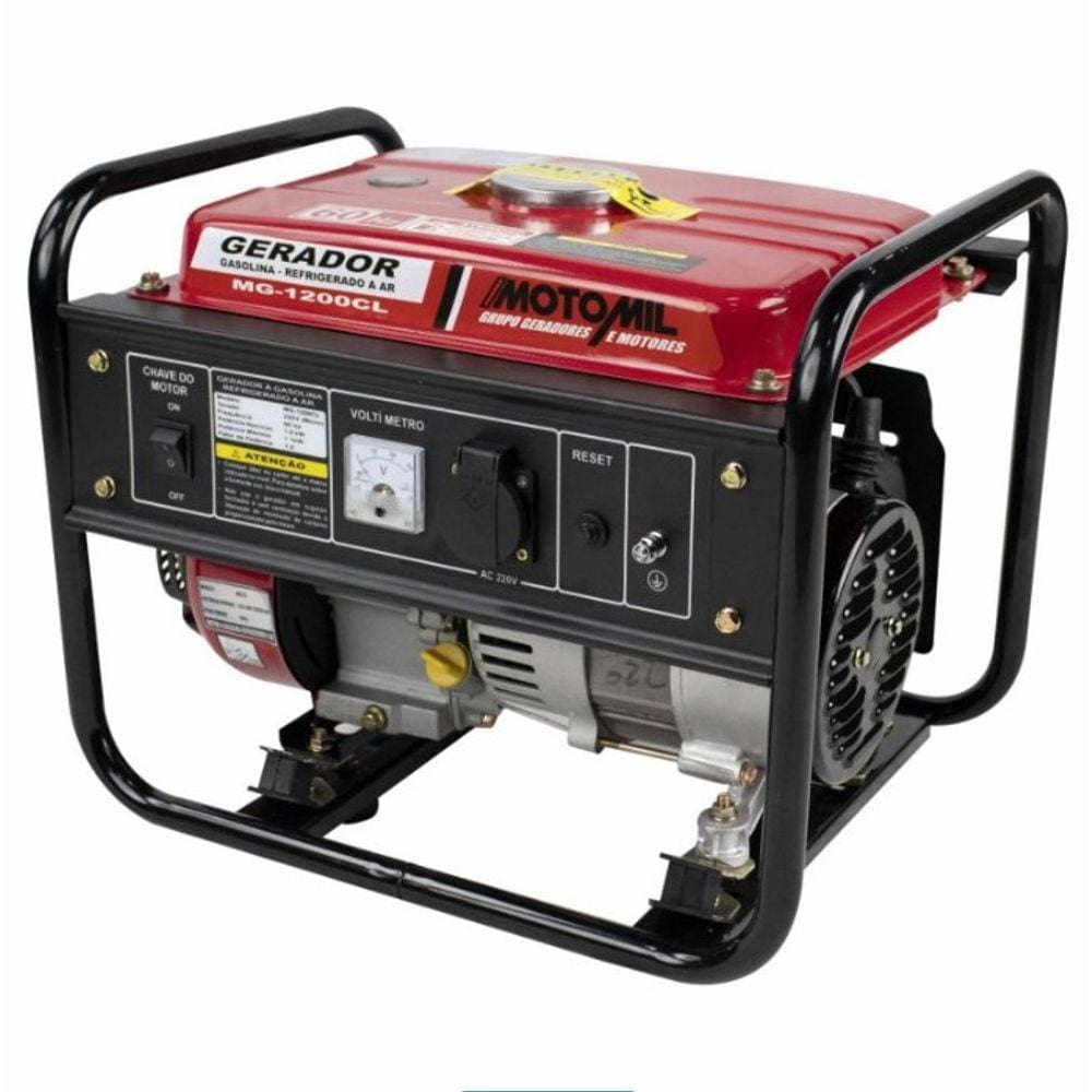 Gerador a Gasolina Mono 1,2KVA MG-1200CL Motomil