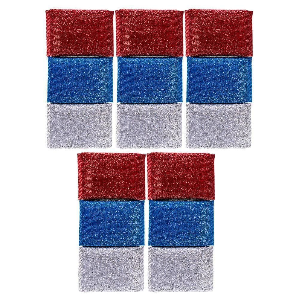 Kit Esponja Multiuso de Limpeza em Poliester 15 peças - Powermaid