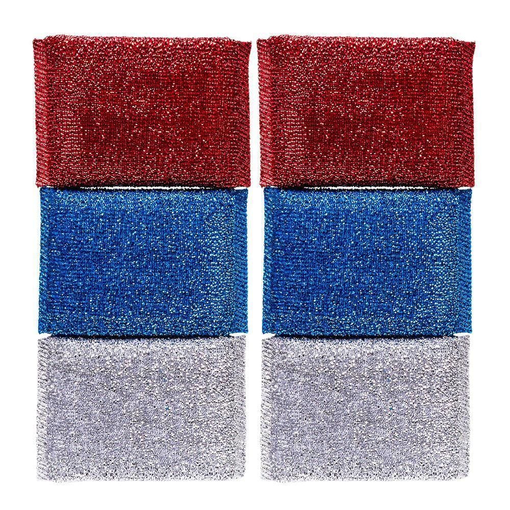 Kit Esponja Multiuso de Limpeza em Poliester 6 peças - Powermaid