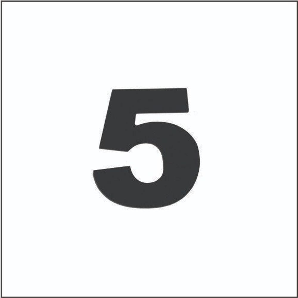 Numero Residencial Preto Brilhante 13 Cm - Fundição Petrópolis Nº5