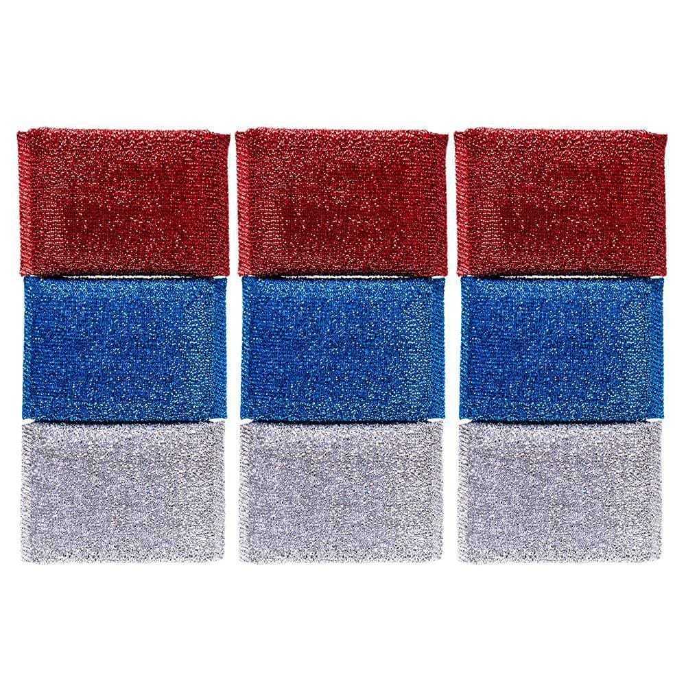 Kit Esponja Multiuso de Limpeza em Poliester 9 peças - Powermaid