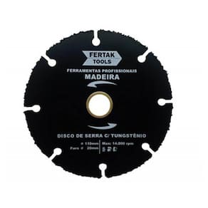 Disco De Serra Com Tungstênio 110 X 20mm Para Madeira - Fertak