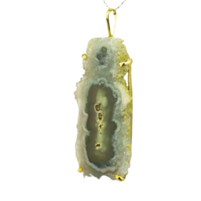 Colar Flor de Ametista Pedra Natural Garra Dourado
