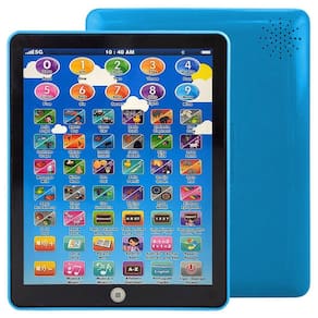 Brinquedo Educativo Interativo Tablet Bilingue - Azul