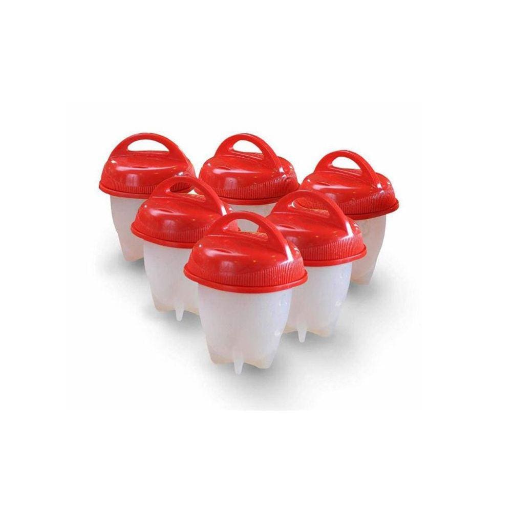 Kit Com 6 Forma Magica Para Cozinhar Ovos Fit Água Silicone
