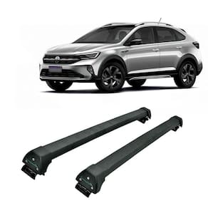 Rack De Teto Long Life Sports Preto Nivus com ou sem teto solar, com longarina 2020 até 2023 - 4 Portas.