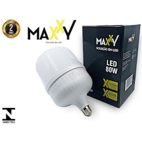 Kit 5 Lâmpadas LED Bulbo 80W Frio - Branco Frio - Base E27