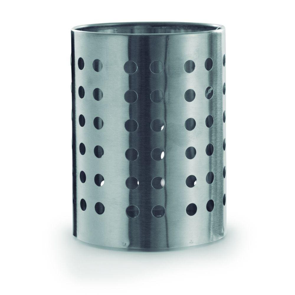 Porta Talheres Redondo em Aço Inoxidável 13cm Mimo Style