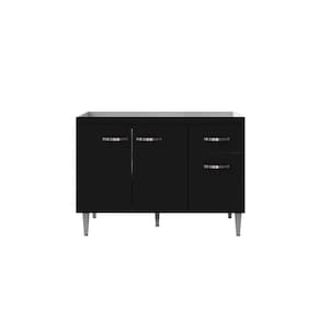 Balcão Cozinha Gabriela 120 cm Com Pés 3 Portas 1 Gaveta Pto - AJL Móveis