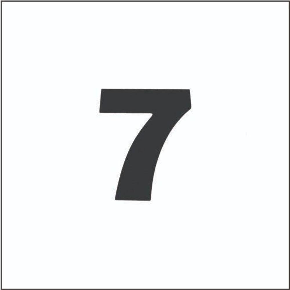 Numero Residencial Preto Brilhante 13 Cm - Fundição Petrópolis Nº7