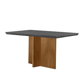 Mesa Sala De Jantar Olimpia 120cm Em Mdf E Vidro Canto Reto