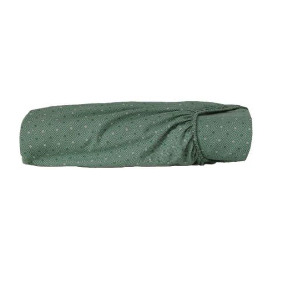 Lençol com Elástico Queen Toque Acetinado Play - Verde - Altenburg