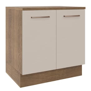 Balcão 80 Cm 2 Portas Rustic/crema Agata Madesa Rustic/crema