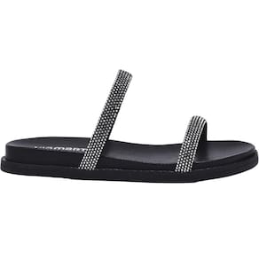 Rasteirinha Feminina Papete Casual Dia a Dia com Tiras em Strass Via Marte 23-10509