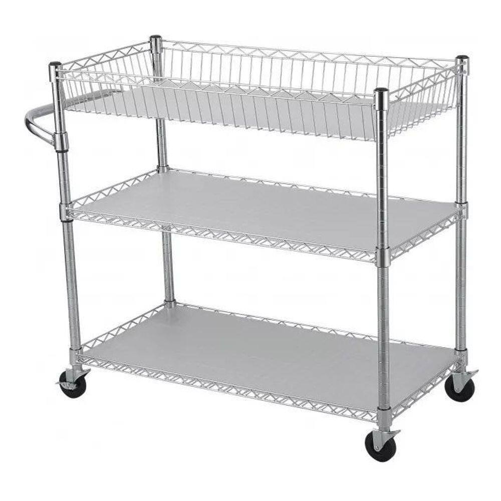 Carrinho Multiuso 3 Prateleiras 90x45x90 Maxime