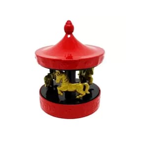 Apontador Miniatura em Metal Carrossel Vermelho - Die-Cast Colecionável 658A