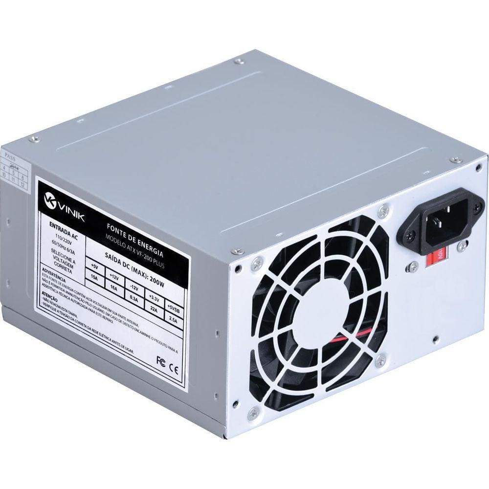 Fonte Atx Vf200 200W Plus