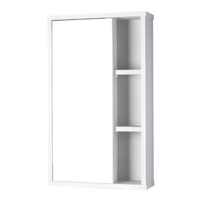 Espelho Milano para Banheiro com Armário Branco - 69 x 42cm