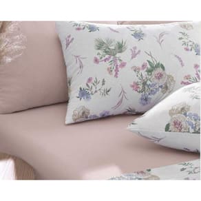 Jogo de Cama Solteiro 3 Peças Altenburg Malha Fio Penteado 100% Algodão Botanic Land - Rosa