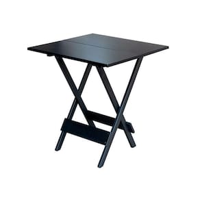 Mesa Para Restaurante Dobravel De Madeira 90x90 - Preto - Preto
