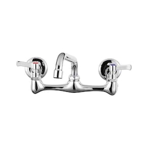 Torneira Para Cozinha Gourmet Misturador de Parede Duplo Comando Aço Inox 304 Paru Pingoo.casa - Prata