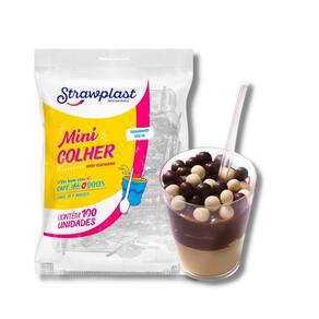 Mini Colher Cristal Brigadeiro Pacote Com 100 Unidades